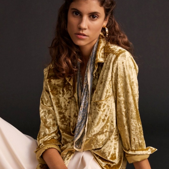 Anthropologie Tops - Anthropologie Amadi Gold button up ✨